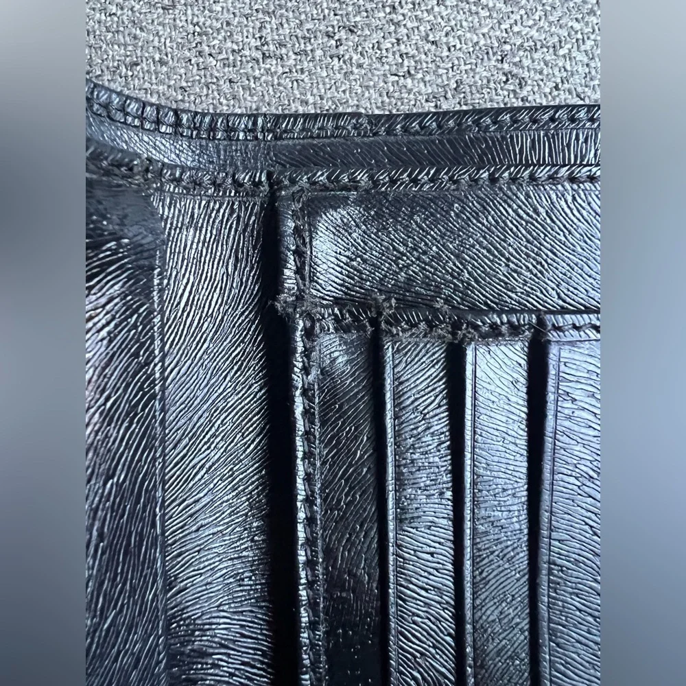 Fendi Black leather compact wallet
